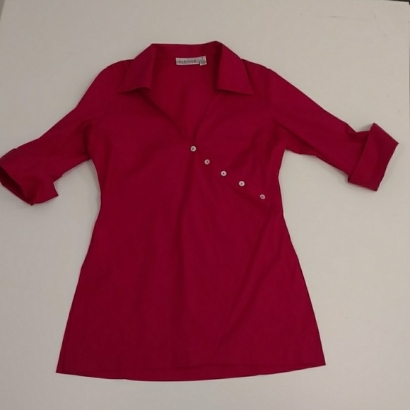 Farinaz Taghavi Canada Magenta Pink Tunic Shirt M - Picture 8 of 8